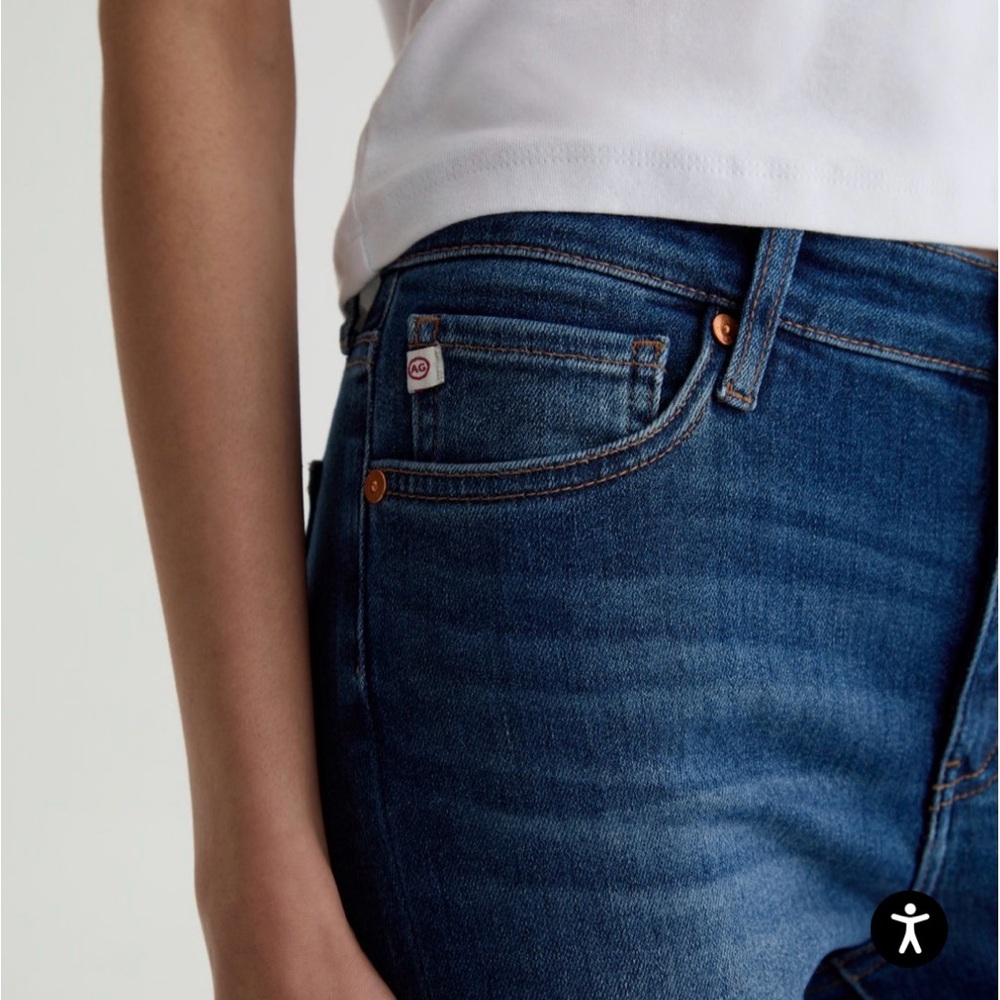 AG-ed denim Adriano Goldschmied jeans womens straight leg High Rise 27R - Picture 3 of 11